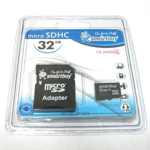 Флеш карта microSD 32GB Silicon Power microSDHC Class 4 (SD адаптер)