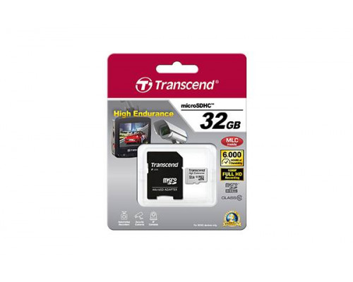 Флеш карта microSD 32GB Transcend microSDHC Class 10  (SD адаптер) ,MLC