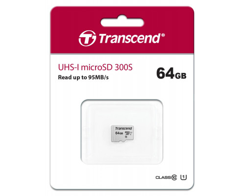 Флеш карта microSD 64GB Transcend microSDXC Class 10 UHS-I U1, (без адаптера), TLC