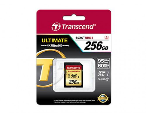 Флеш карта SD 256GB Transcend  SDXC Class 10 UHS-I U3