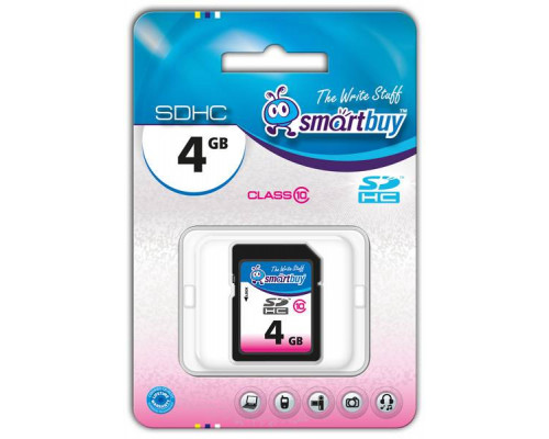 Флеш карта SD 4GB Smart Buy SDHC Class 10