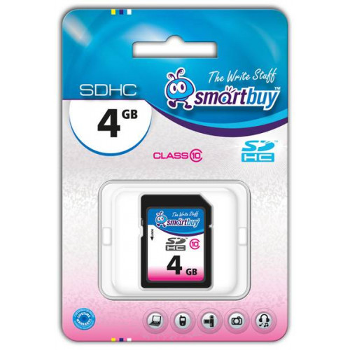 Флеш карта SD 4GB Smart Buy SDHC Class 10