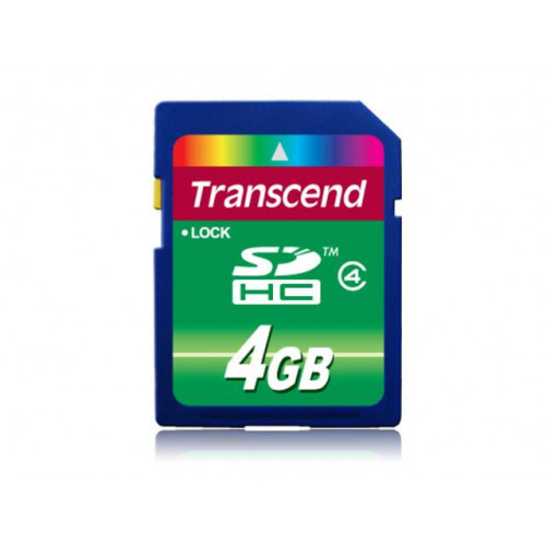 Флеш карта SD 4GB Transcend SDHC Class 4 (Plastic Box oem)