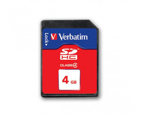 Флеш карта SD 4GB Verbatim SDHC Class 4
