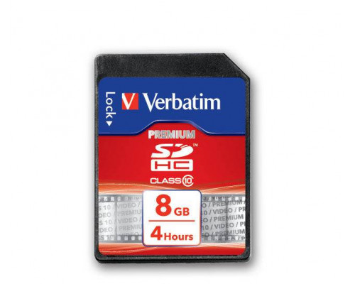 Флеш карта SD 8GB Verbatim SDHC Class 10