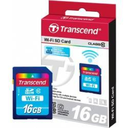 Флеш карта SD 16GB Transcend SDHC Class 10 (Wi-Fi)