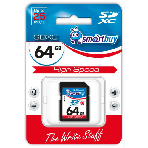 Флеш карта SD 64GB Smart Buy SDXC Class 10