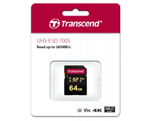 Флеш карта SD 64GB Transcend SDXC Class 10 UHS-II U3, MLC