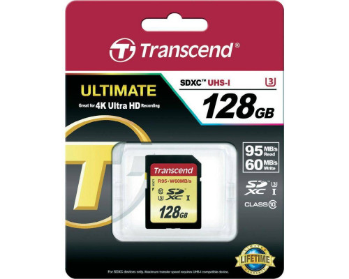 Флеш карта SD 128GB Transcend SDXC Class 10 UHS-I U3