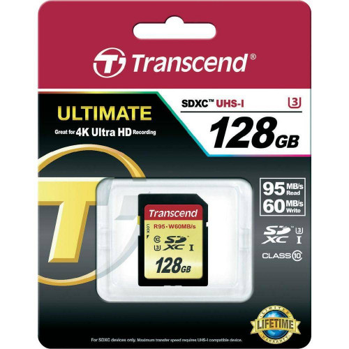 Флеш карта SD 128GB Transcend SDXC Class 10 UHS-I U3