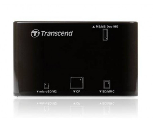 Устройство чтения/записи флеш карт Transcend RDP8, all-in-1, USB 2.0, Черный