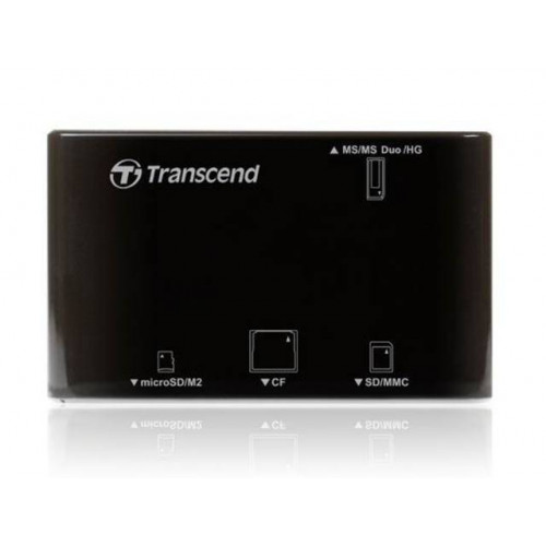 Устройство чтения/записи флеш карт Transcend RDP8, all-in-1, USB 2.0, Черный