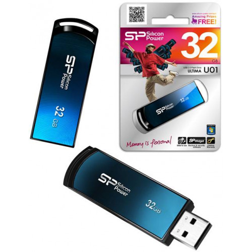 Флеш накопитель 4GB Silicon Power Ultima U01, USB 2.0, Синий