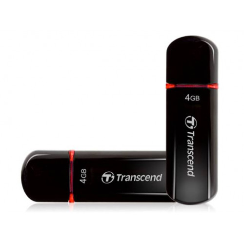 Флеш накопитель 4GB Transcend JetFlash 600, USB 2.0, Черный/Красный