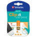 Флеш накопитель 4GB Verbatim Clip-it, USB 2.0, Slim, Оранжевый