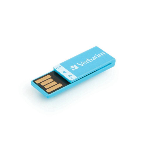 Флеш накопитель 4GB Verbatim Clip-it, USB 2.0, Slim, Синий