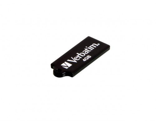 Флеш накопитель 4GB Verbatim Micro, USB 2.0, Slim, Черный