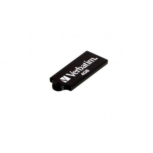 Флеш накопитель 4GB Verbatim Micro, USB 2.0, Slim, Черный