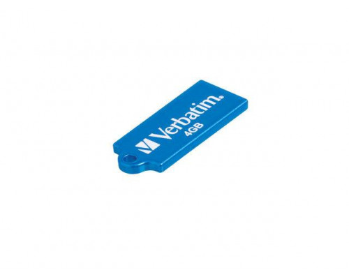 Флеш накопитель 4GB Verbatim Micro, USB 2.0, Slim, Синий