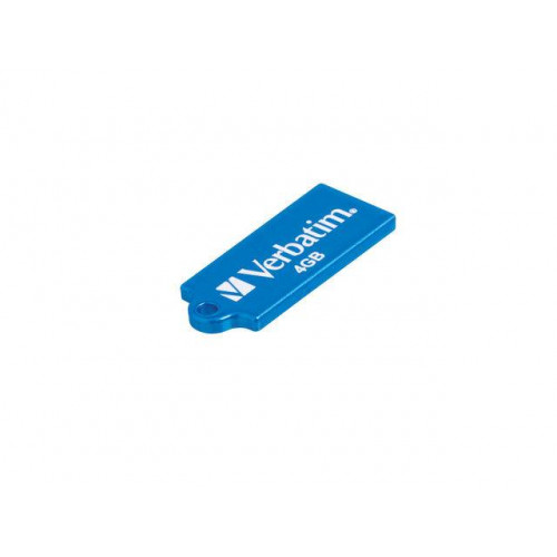 Флеш накопитель 4GB Verbatim Micro, USB 2.0, Slim, Синий