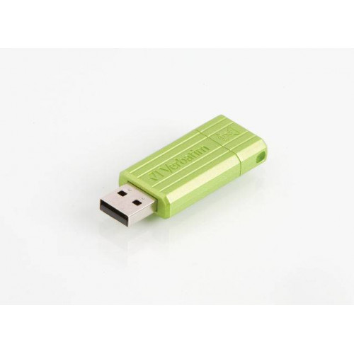 Флеш накопитель 4GB Verbatim PinStripe, USB 2.0, Зеленый