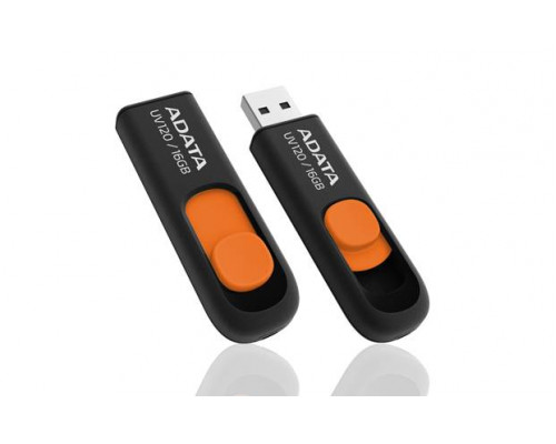 Флеш накопитель 8GB A-DATA UV120, USB 2.0, черный/оранжевый