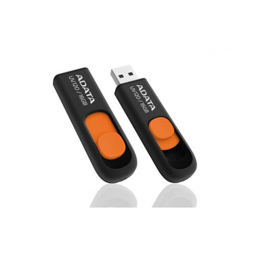 Флеш накопитель 8GB A-DATA UV120, USB 2.0, черный/оранжевый