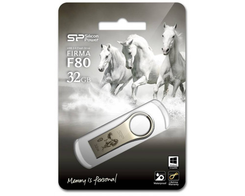 Флеш накопитель 8Gb Silicon Power Firma F80 Limited Edition Год Лошади, USB 2.0, металл