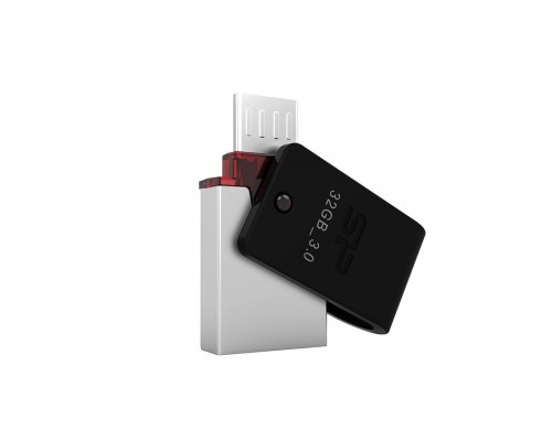 Флеш накопитель 8Gb Silicon Power Mobile X31 OTG, USB 3.0/MicroUSB, Черный