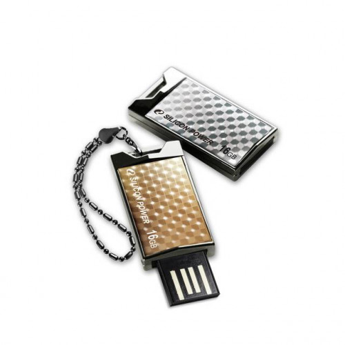 Флеш накопитель 8Gb Silicon Power Touch 851, USB 2.0, Серебряный