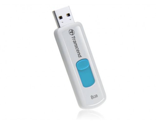 Флеш накопитель 8GB Transcend JetFlash 530, USB 2.0, Белый/Синий