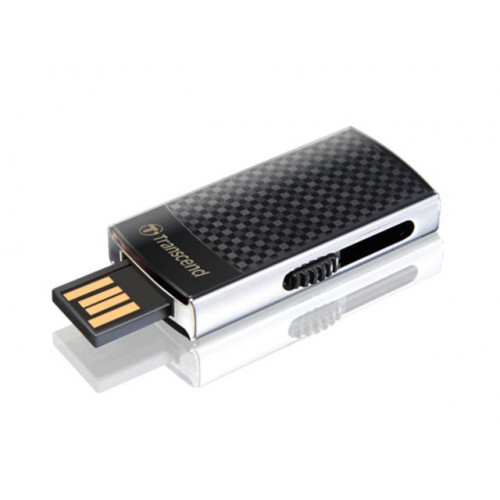 Флеш накопитель 8GB Transcend JetFlash 560, USB 2.0, Хром/Черный