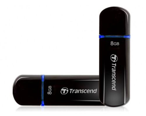 Флеш накопитель 8GB Transcend JetFlash 600, USB 2.0, Черный/Синий