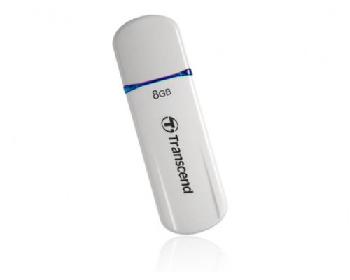 Флеш накопитель 8GB Transcend JetFlash 620, USB 2.0, Белый/Синий
