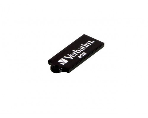 Флеш накопитель 8GB Verbatim Micro, USB 2.0, Slim, Черный