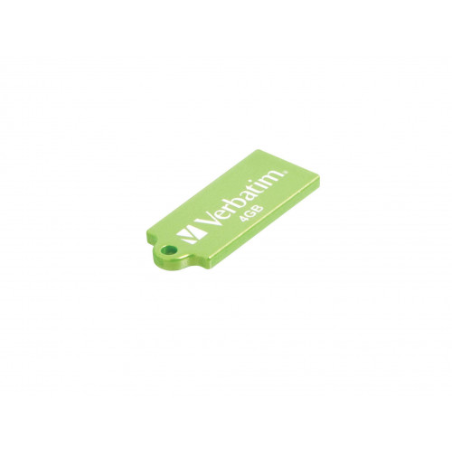 Флеш накопитель 8GB Verbatim Micro, USB 2.0, Slim, Зеленый