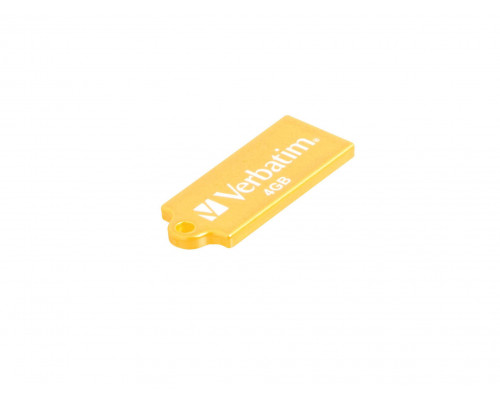 Флеш накопитель 8GB Verbatim Micro, USB 2.0, Slim, Желтый