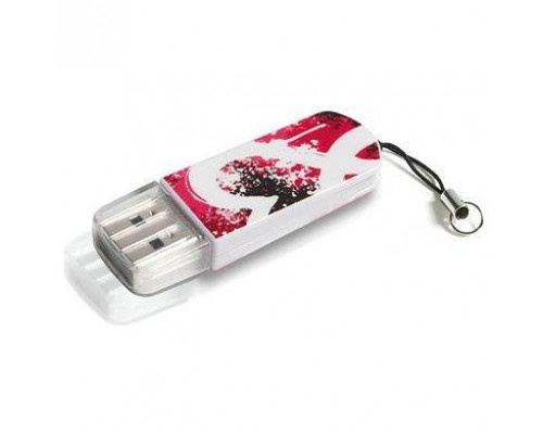 Флеш накопитель 8GB Verbatim Mini Graffiti Edition, USB 2.0, Красный