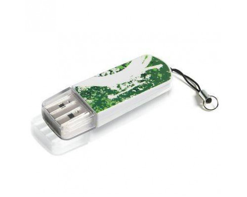 Флеш накопитель 8GB Verbatim Mini Graffiti Edition, USB 2.0, Зеленый