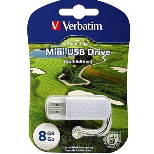 Флеш накопитель 8GB Verbatim Mini Sport Edition, USB 2.0, Гольф
