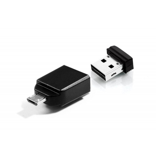 Флеш накопитель 8GB Verbatim Nano OTG, USB 2.0 (Micro-USB adapter)
