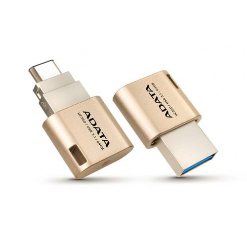 Флеш накопитель 16GB A-DATA Choice UC350, USB3.1/Type-C, Золотой