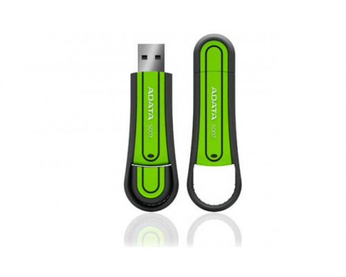 Флеш накопитель 16GB A-DATA S007, USB 2.0, резиновый, Зеленый (Read speed 200X)