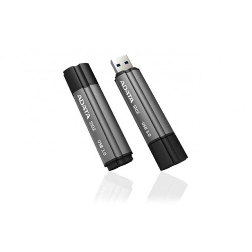 Флеш накопитель 16GB A-DATA S102, USB 3.0, алюминиевый, Серый
