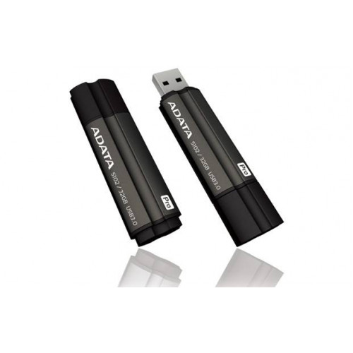 Флеш накопитель 16GB A-DATA S102 PRO, USB 3.1, Серый алюминий (Read 600X)