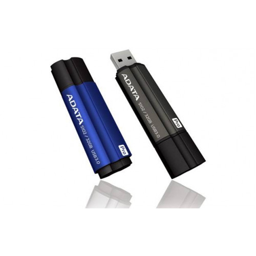 Флеш накопитель 16GB A-DATA S102 PRO, USB 3.1, Синий алюминий (Read 600X)