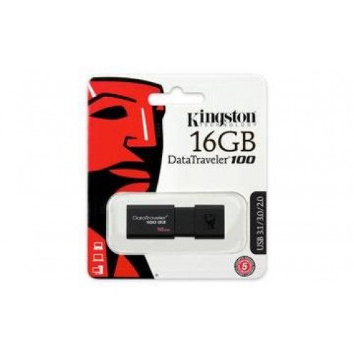 Флеш накопитель 16GB Kingston DataTraveler Traveler 100 G3, USB 3.0, черный