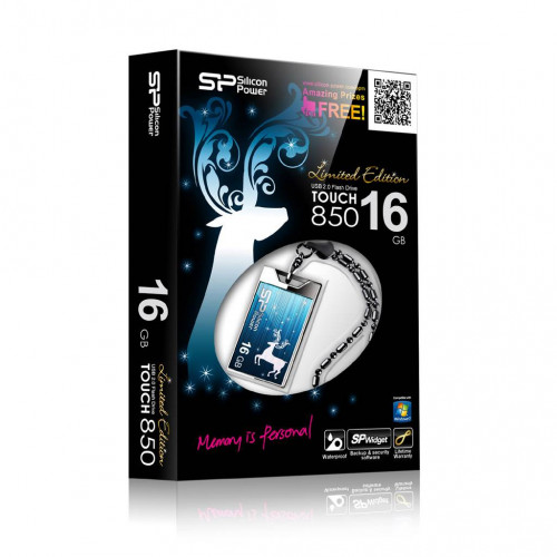 Флеш накопитель 16Gb Silicon Power Touch 850, USB 2.0, Янтарь, NY Edition