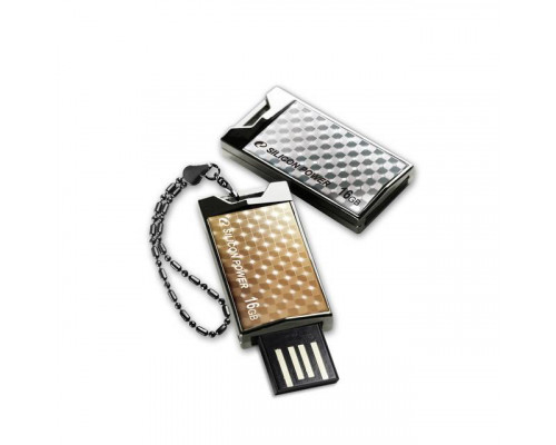 Флеш накопитель 16Gb Silicon Power Touch 851, USB 2.0, Золото