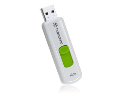 Флеш накопитель 16GB Transcend JetFlash 530, USB 2.0, Белый/Зеленый